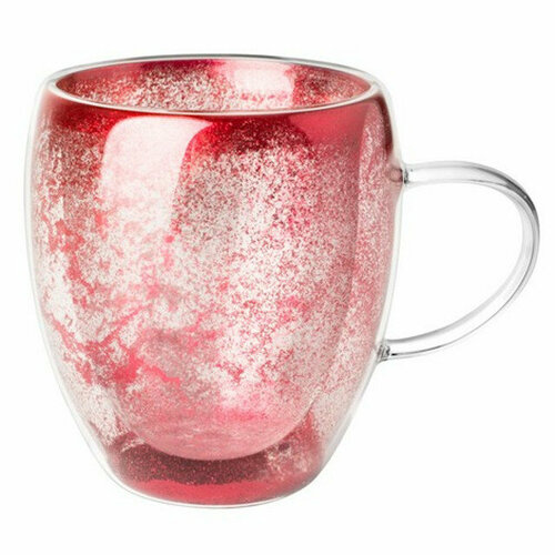 Кружка atmosphere aura of glitter 350мл двойная стенка термостекло 2045₽