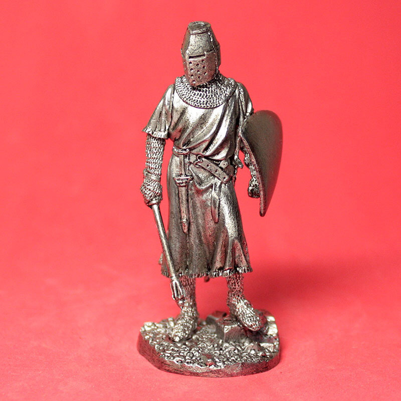 Оловянный солдатик английский рыцарь 13 век 54 мм