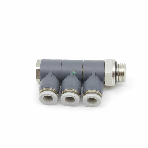 PR3D-1/4-4 Pemaks - Разветвитель с серьгой с нар. резьбой тройной R1/4-4 мм