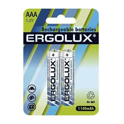 Аккумулятор Ergolux (AAA, 1100mAh, 2 шт.) (12446) аккумулятор gp aaa nimh 850mah 2 шт 85aaahc