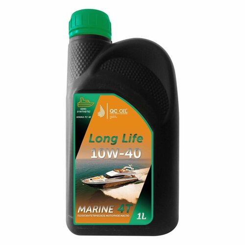 10W-40 MARINE 4Т QC OIL Long Life плакирующее полусинтетическое моторное масло для водной техники 1л 2320₽