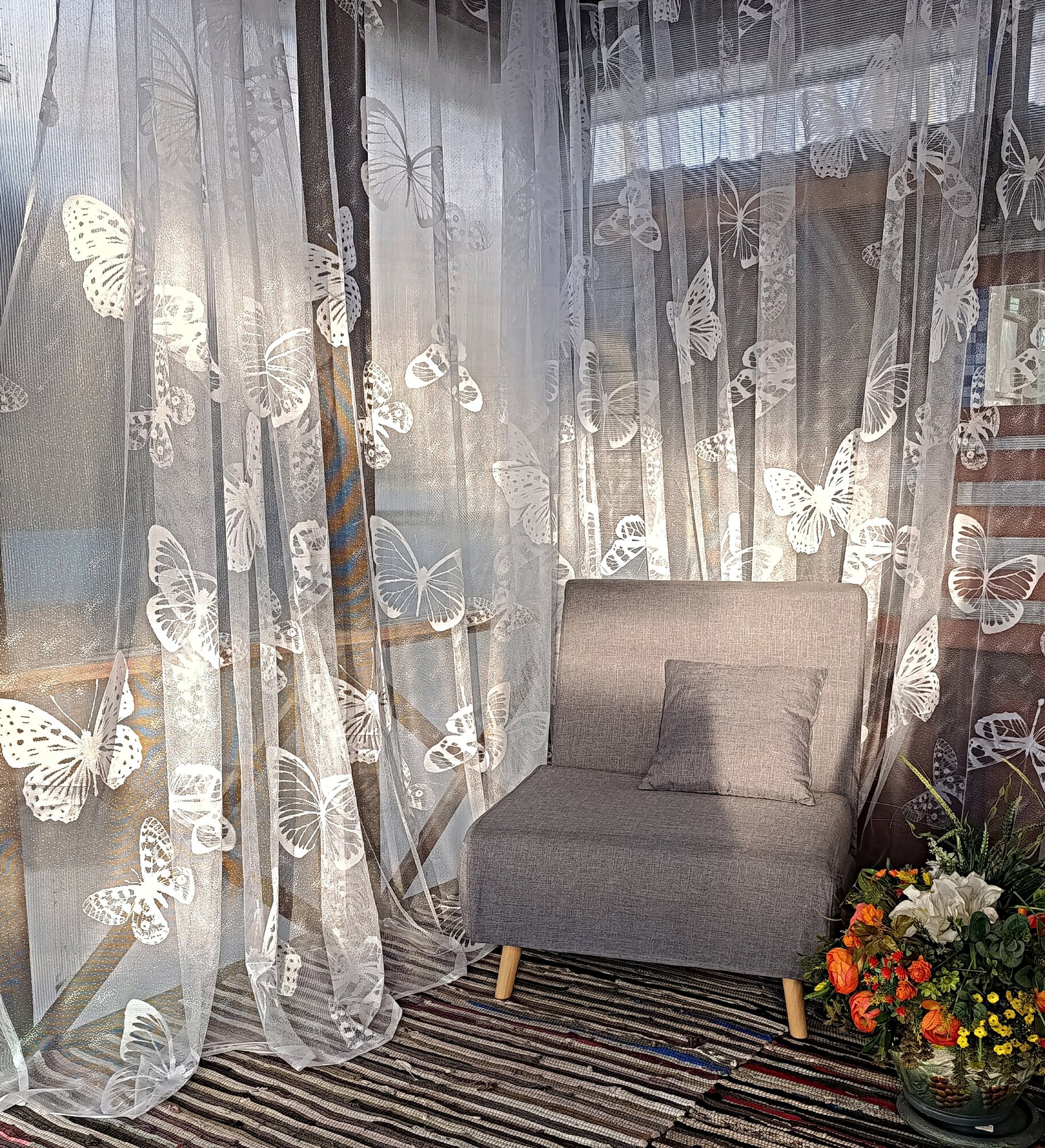 Жаккардовый тюль 250 см для гостиной столовой спальни комнаты 