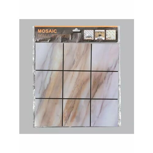 Наклейка интерьерная Клетки Мрамор 30х30 см 638₽