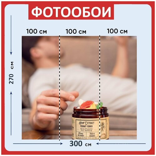 Фотообои Мармеладки конфеты съестное 300x270 см флизелиновыена стену 3940₽