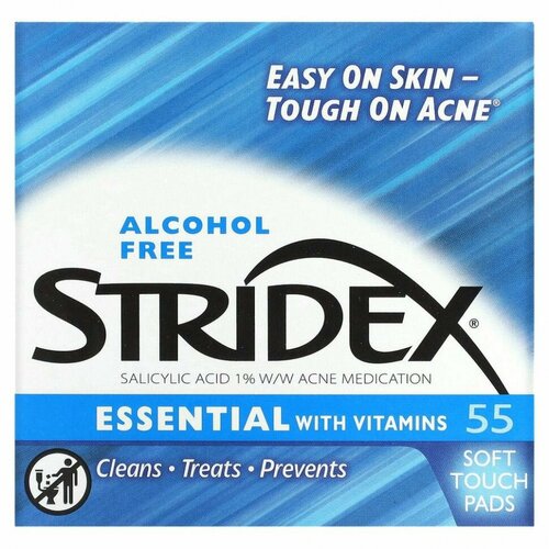 Stridex Single-Step Acne Control не содержащие спирта 55 мягких салфеток 421 в каждой 1500₽