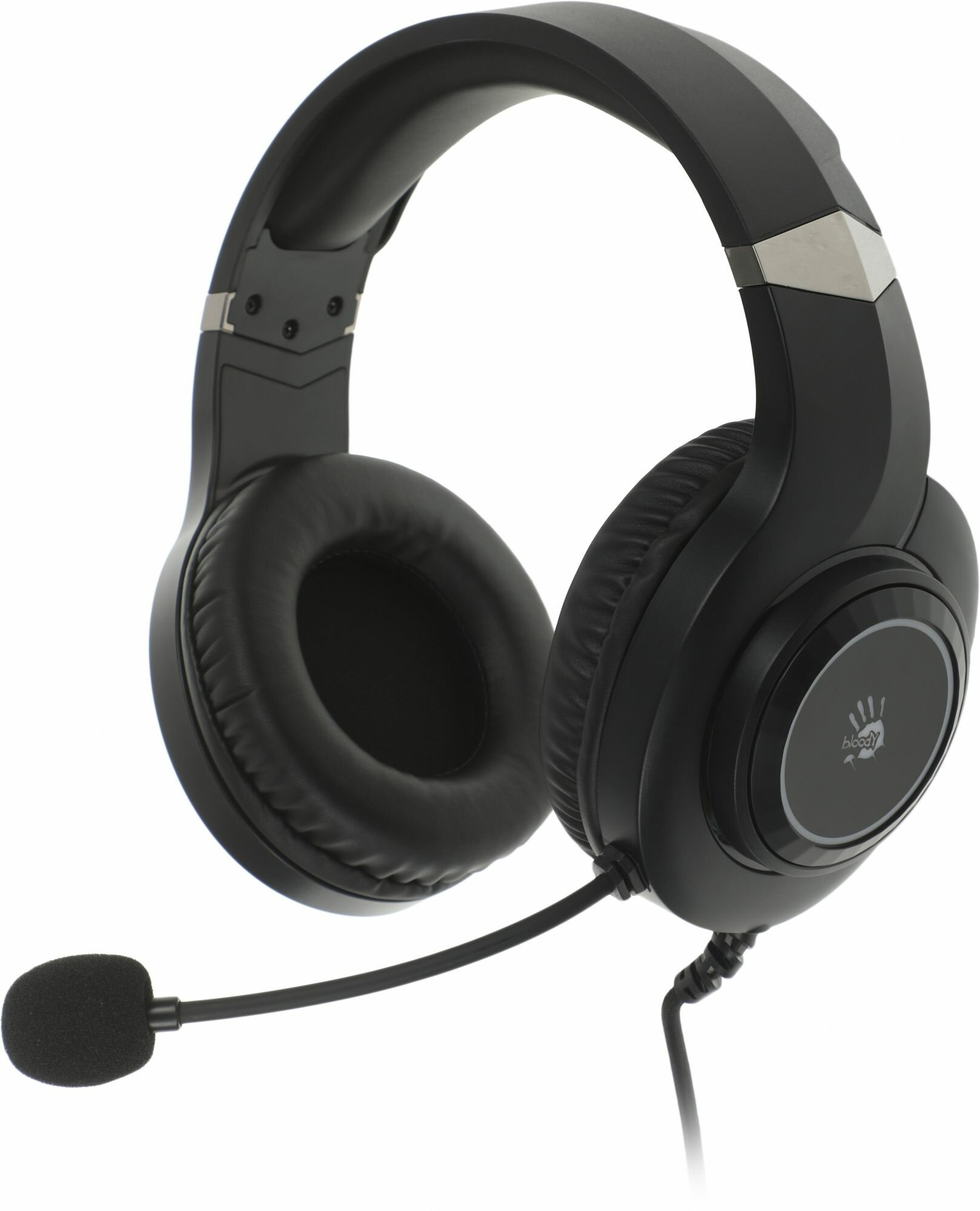 Наушники накладные с микрофоном A4TECH Bloody G220 черный (проводные, кабель 2м, Jack 3.5mm, USB, мониторные) (G220 AUX3.5-4PIN + USB)