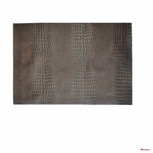 Натуральная кожа растительного дубления производства Monpel Italia Croco Marrone, толщина 1,2-1,4 мм, формат А2 (420х594 мм)