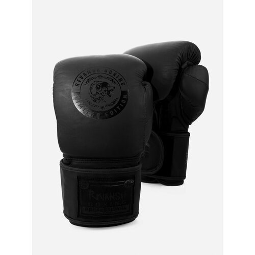 Перчатки из натуральной кожи с нашивкой, REVANSH PRO BLACK , арт. RG-BLACK-L12