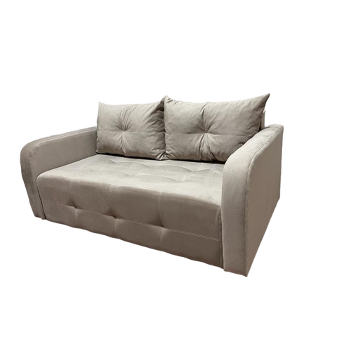 Диван Мини раскладной с независимым пружинным блоком 125х100 (велюр cabrio, бежевый)