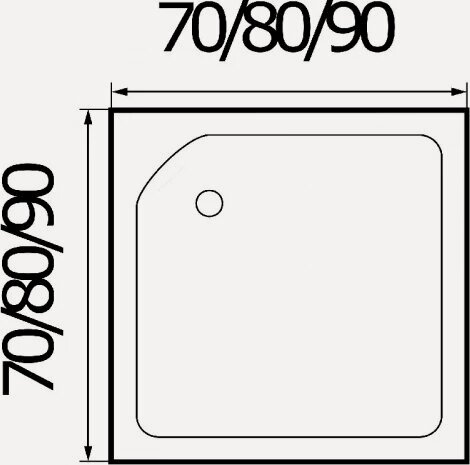 Изображение товара Душевой поддон River Wemor 90/24 квадарт 10000000298