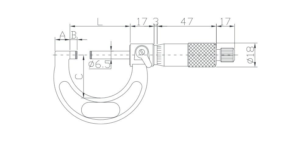 ASIMETO 101-02-2 Микрометр со скобой 0001 мм 25-50 мм