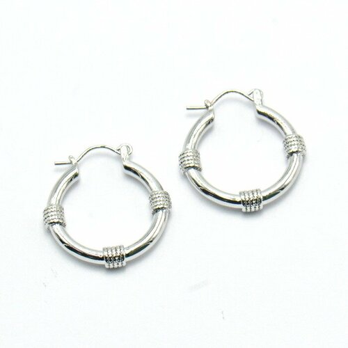 Серьги конго Silver WINGS, серебряный