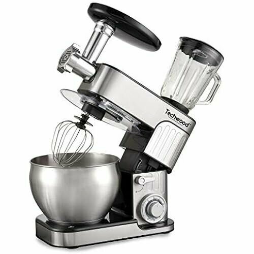 Кухонный комбайн Techwood TRO-1726 многофункциональный кухонный комбайн со стальной чашей 7 л 1300 Вт 31 стационарный миксер измельчитель из нержавеющей стали 5810800₽