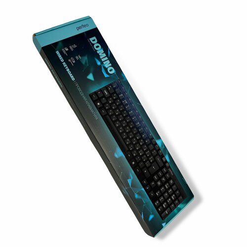 Клавиатура проводная PERFEO DOMINO стандартная USB черная PF-8801 85500₽