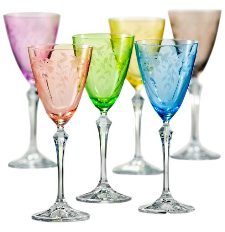 фото Бокалы для белого вина 250 мл 6 шт Crystalex CZ s.r.o. "Элизабет /Ассорти /8091" / 030116