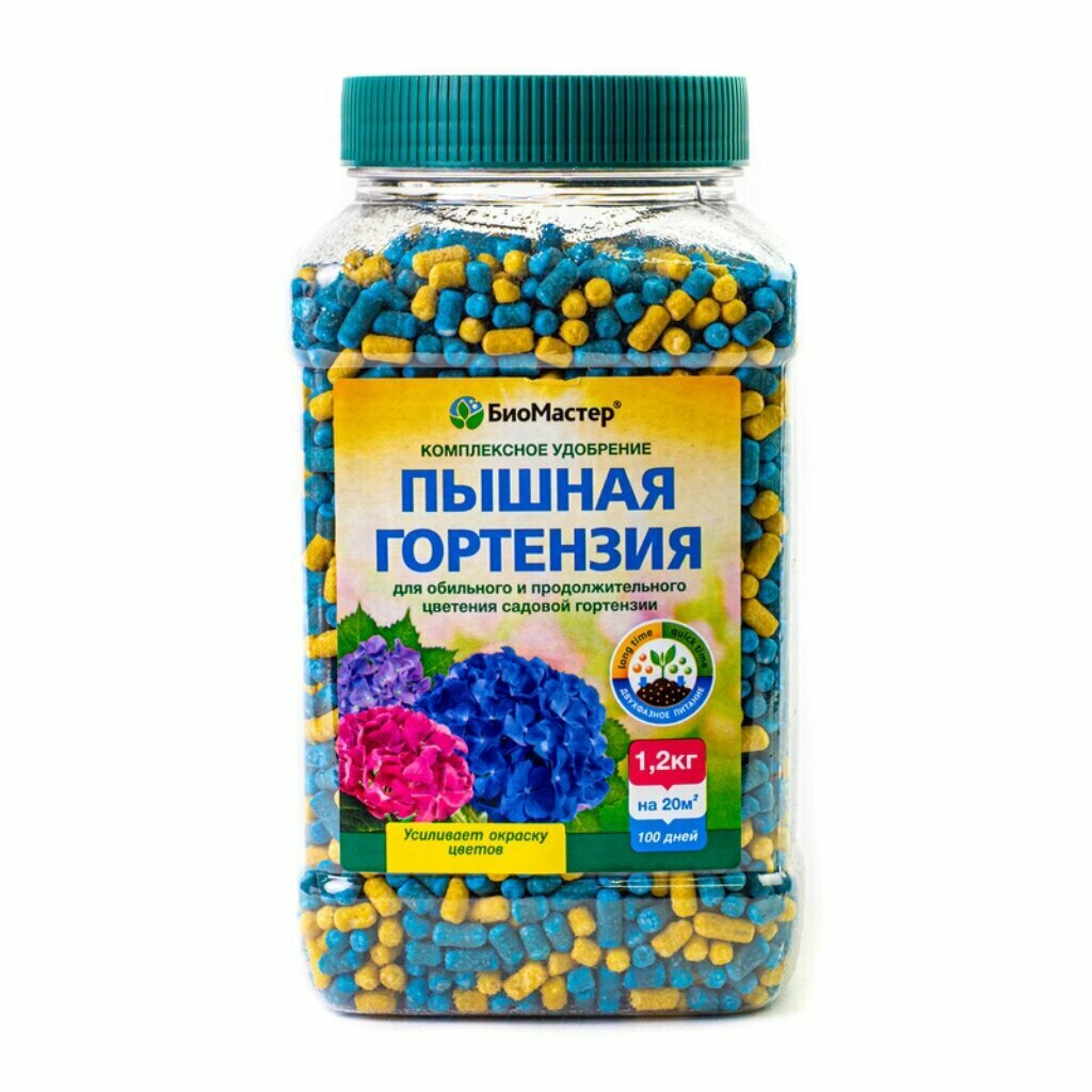 Удобрение Пышная гортензия  комплексное  минеральный  гранулы  1200 г  БиоМастер