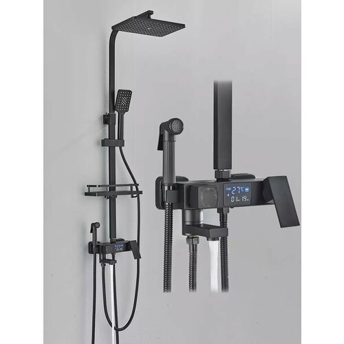 Душевая система с тропическим душем и смесителем - стойка