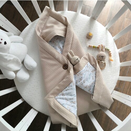 Демисезонное одеяло, детское на выписку, бежевое, MAMINY ZAPISKY