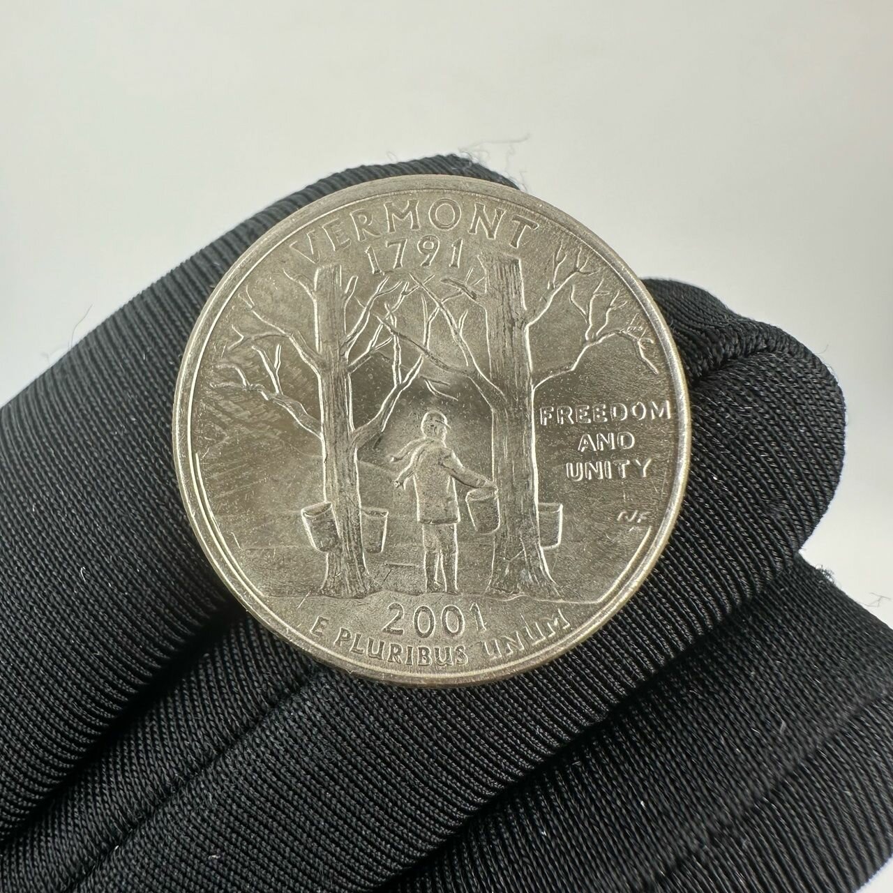 Монета 25 центов 2001 год Штат Вермонт (Vermont) Двор P
