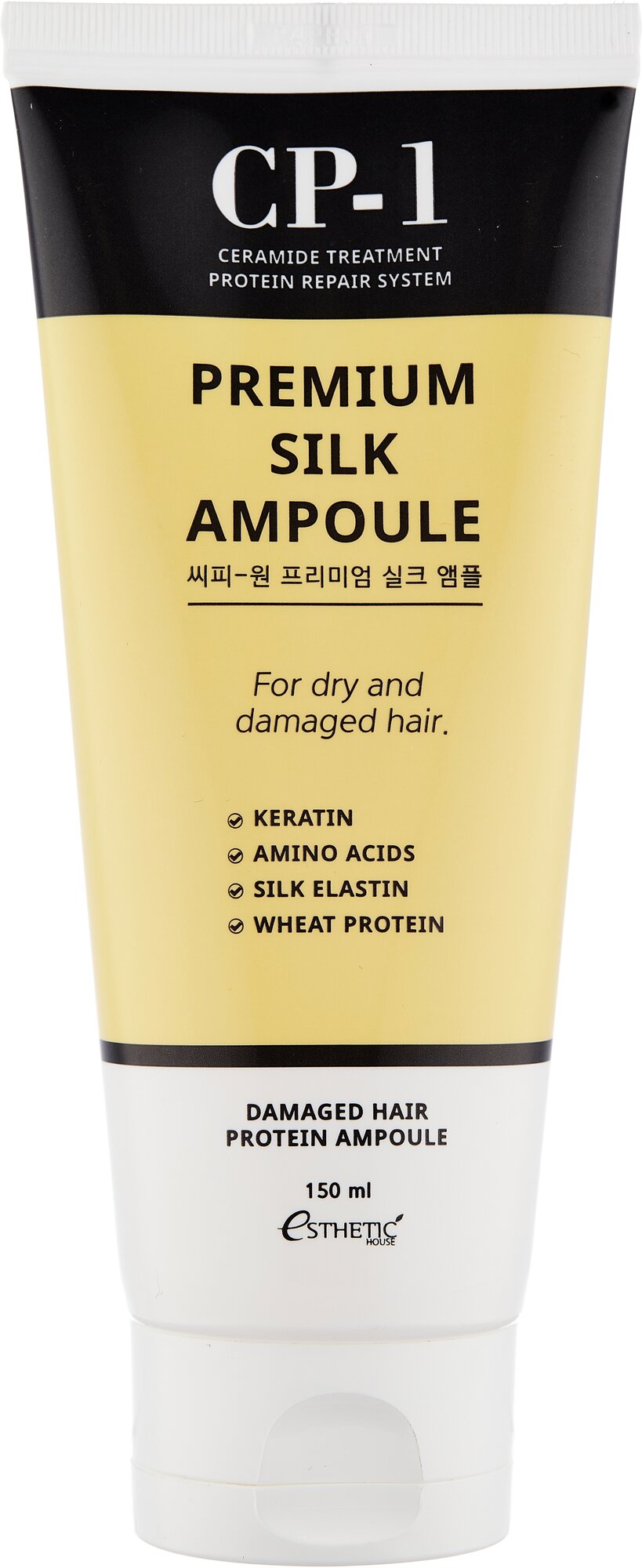 Esthetic House Несмываемая сыворотка для волос с протеинами шёлка CP1 Premium Silk Ampoule 150 мл