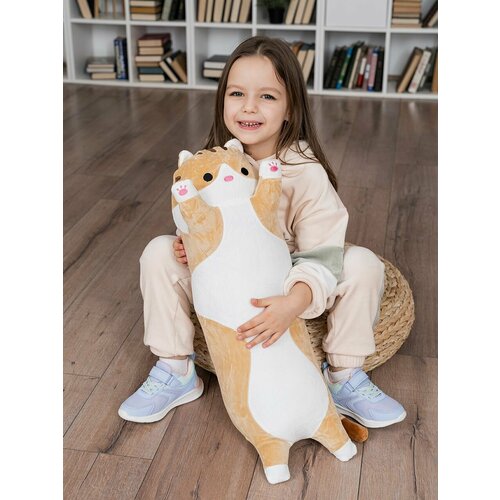 Мягкая игрушка КупиКота Толстый кот-батон текстиль 70 см рыжий 824₽