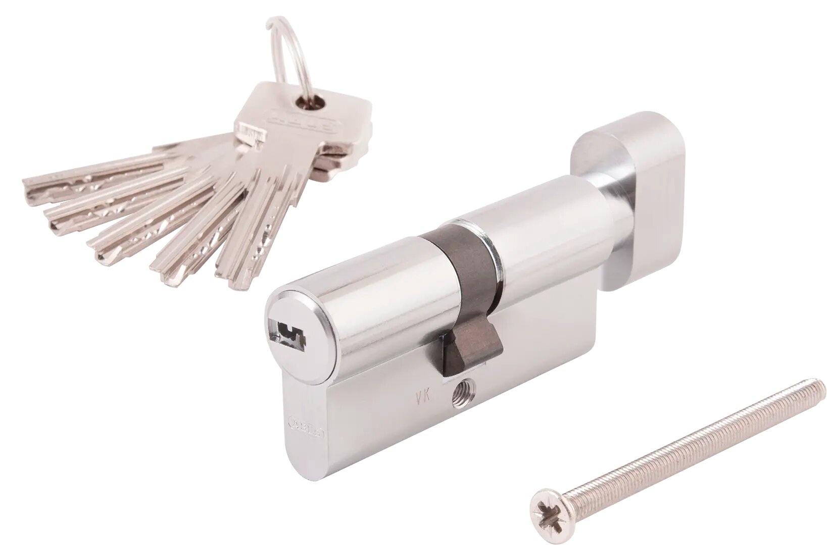 Цилиндр Abus KD6N Z35/K35 35x35 мм ключ/вертушка цвет никель