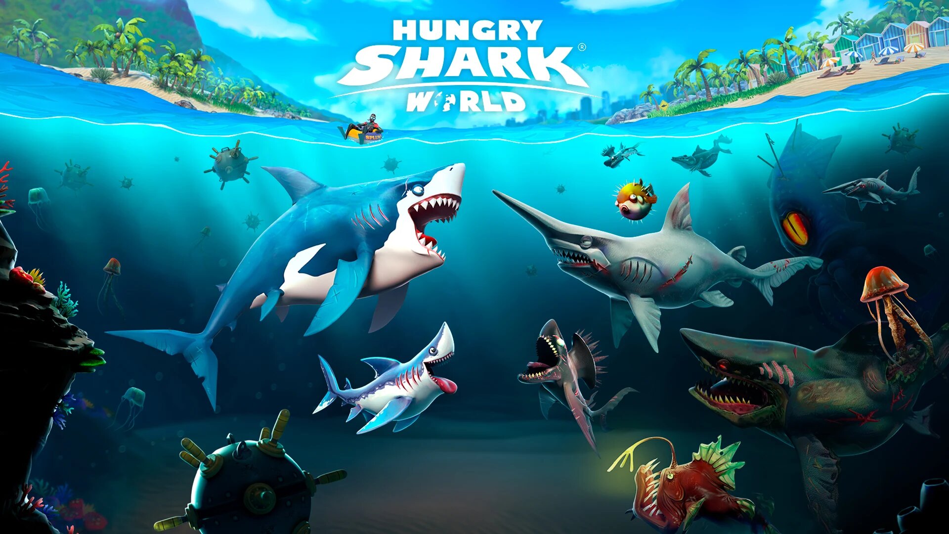Игра Hungry Shark® World для Nintendo Switch - Цифровая версия, США