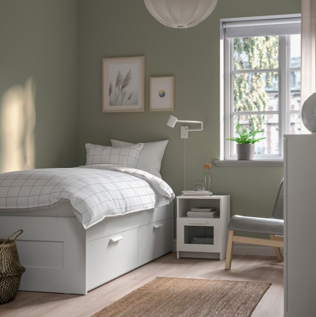 Тумба прикроватная Ikea Brimnes Икеа Бримнэс, 39x41, белый — фото 1