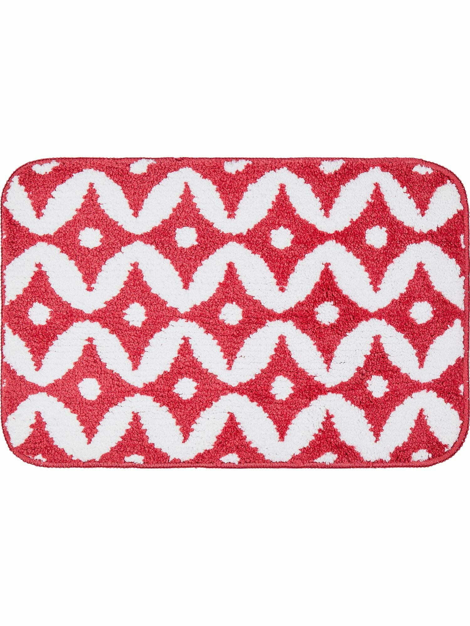 Коврик декоративный полиэстер Microfiber HF-1004-4638 40x60 см цвет красный