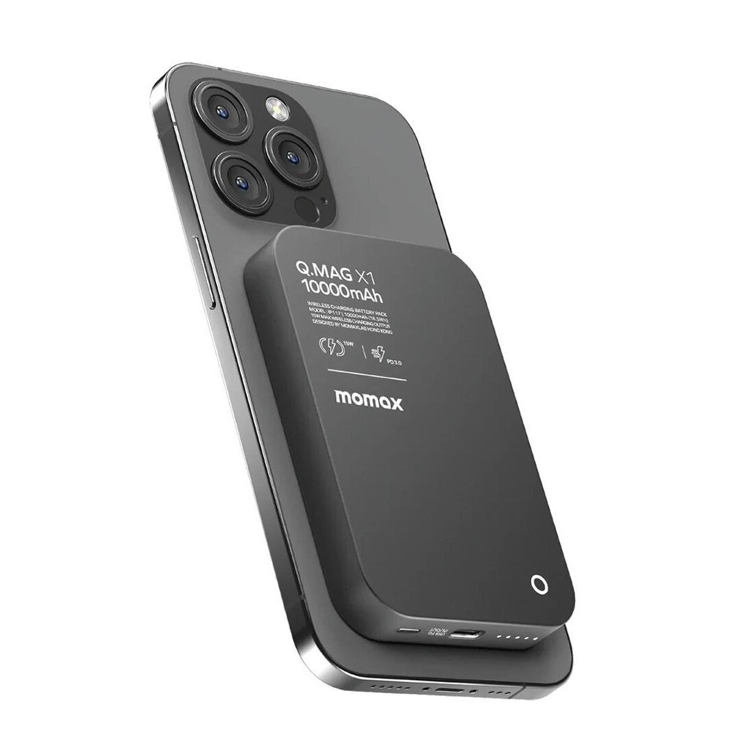 Портативное зарядное устройство Momax IP117A Q.Mag X1 10000mAh Black (IP117AD)