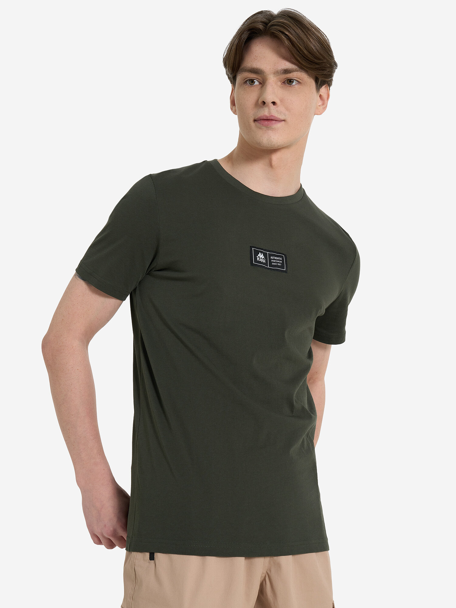 Футболка спортивная Kappa Authentic Men's SS T-shirts размер 48 хаки