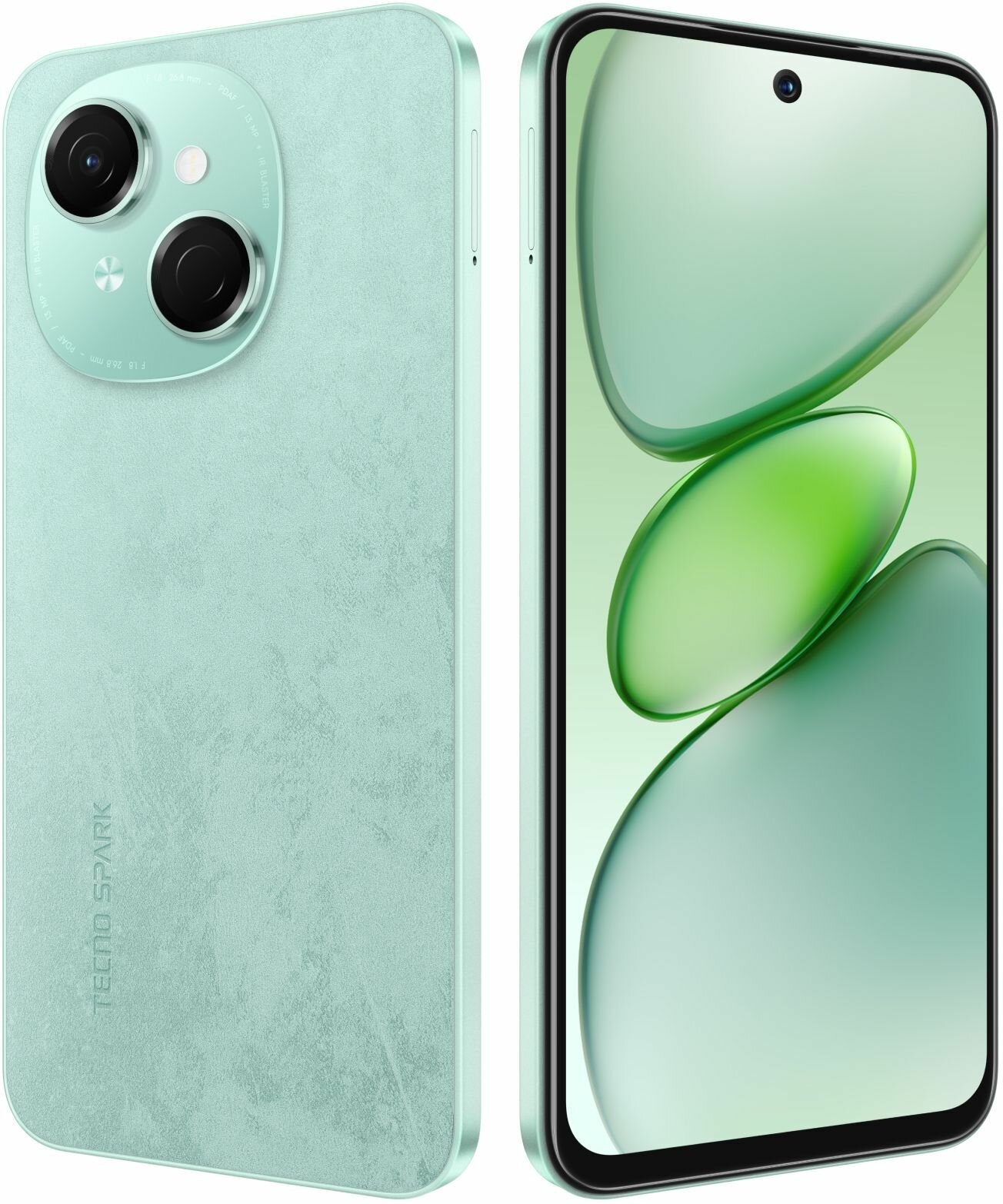 Смартфон Tecno Spark Go 1 64Gb 4Gb зеленый 3G 4G 2Sim 6.67" IPS 720x1600 And14Go 13Mpix 802.11 a/b/g — фото 1