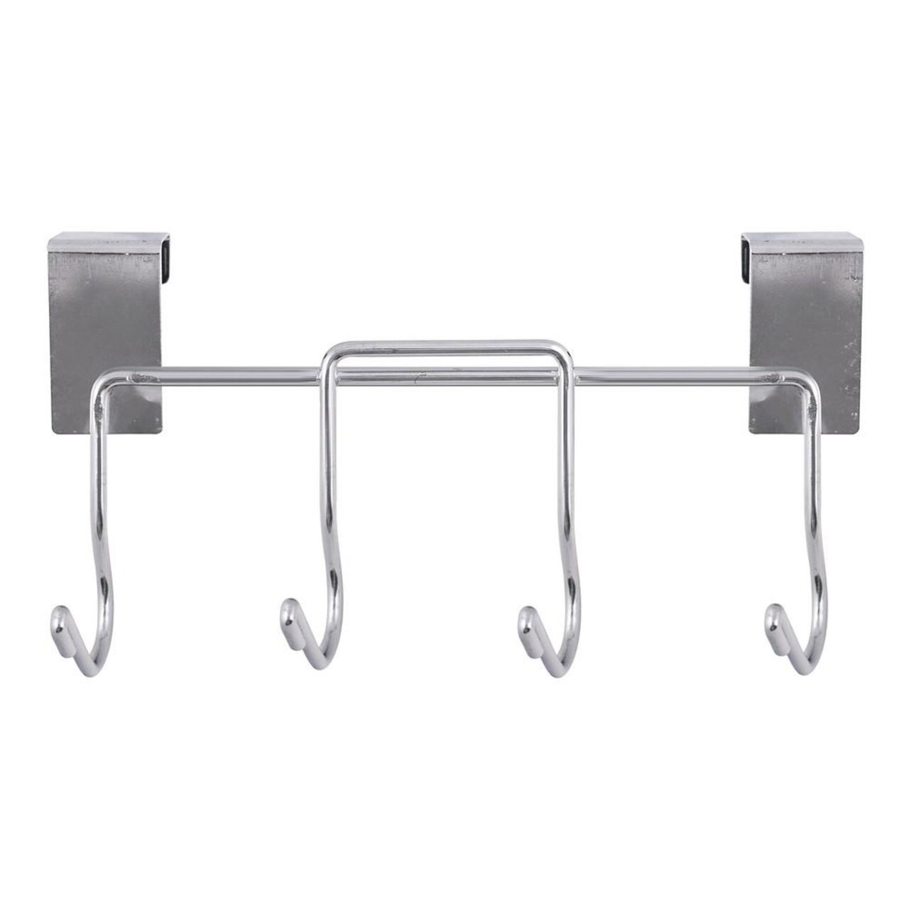 Планка навесная Мультидом 4 крючка сталь хромированная