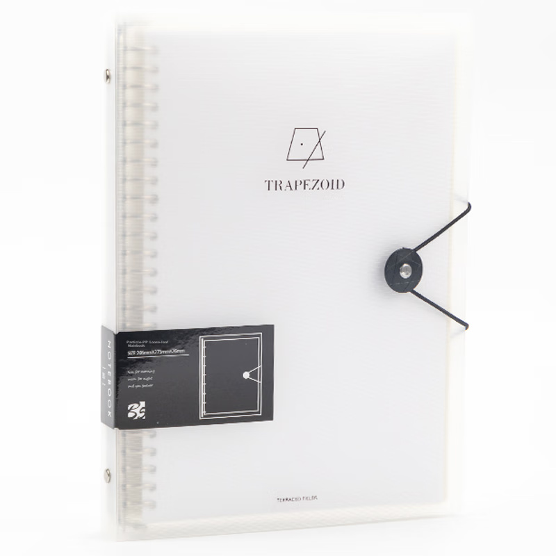 Wengu Loose-Leaf Notebook, B5 Size, Detachable Metal Rings, Stationery, Thick Lined Paper, Loose-Leaf Binder, 60 Sheets, 26 Holes, Simple Design, for Students And Research, with Binding Rope, B019B