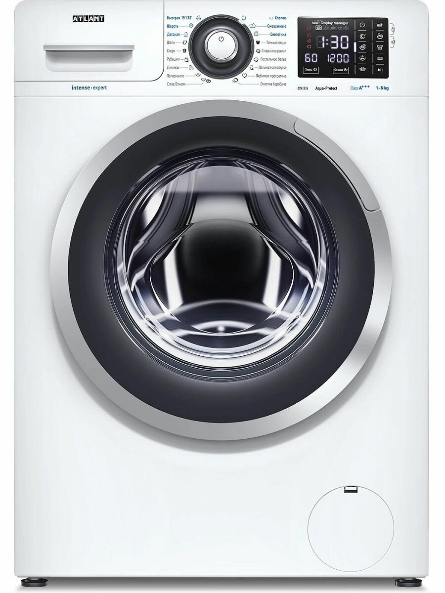 Стиральная машина Atlant INTENSE EXPERT 60У1214-01 6 кг, класс A+++, 18 программ с дозагрузкой белья, ABG Technology, контроль баланса и пенообразования