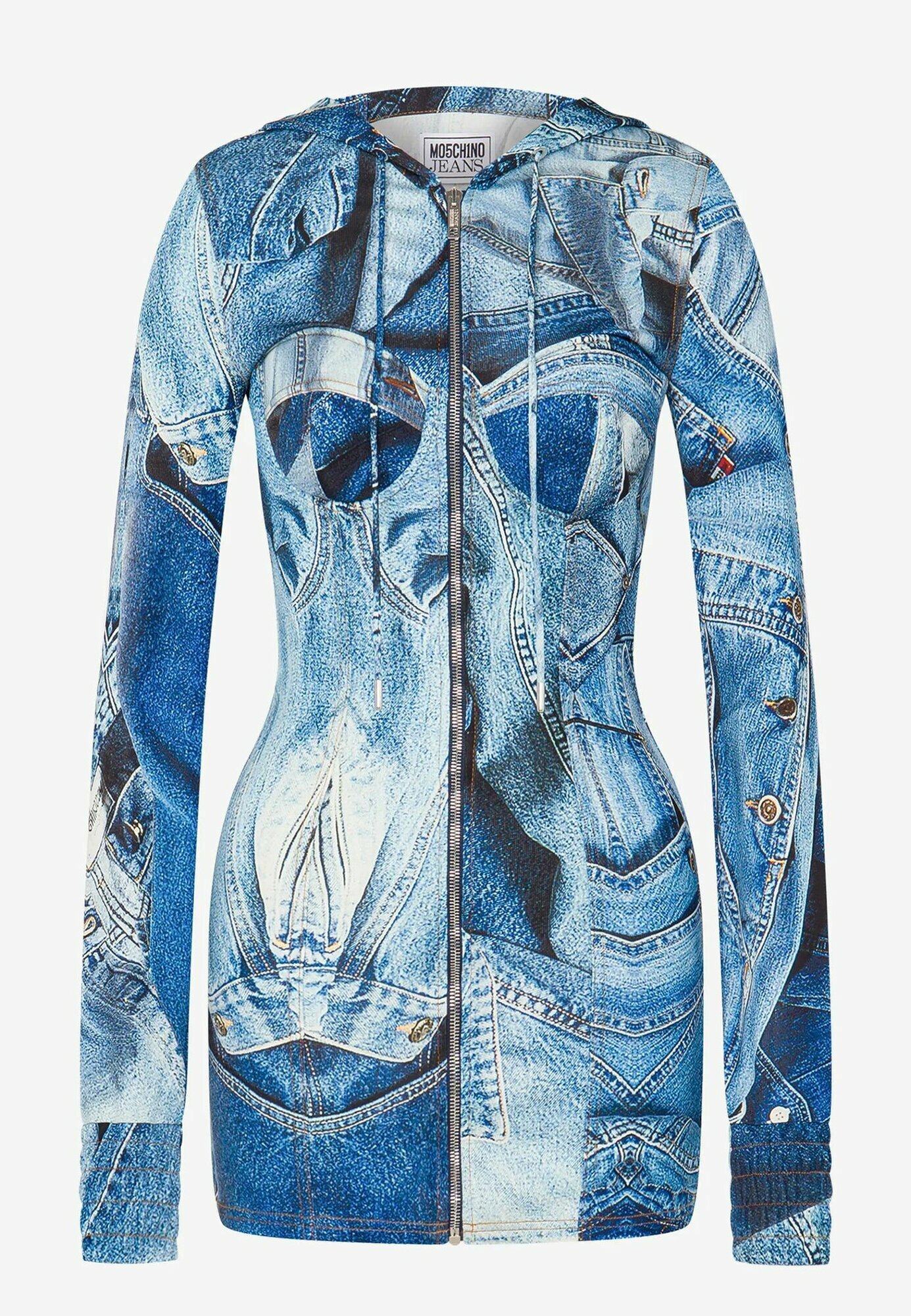 Платье MOSCHINO Весна-лето 2025, размер 44, голубой