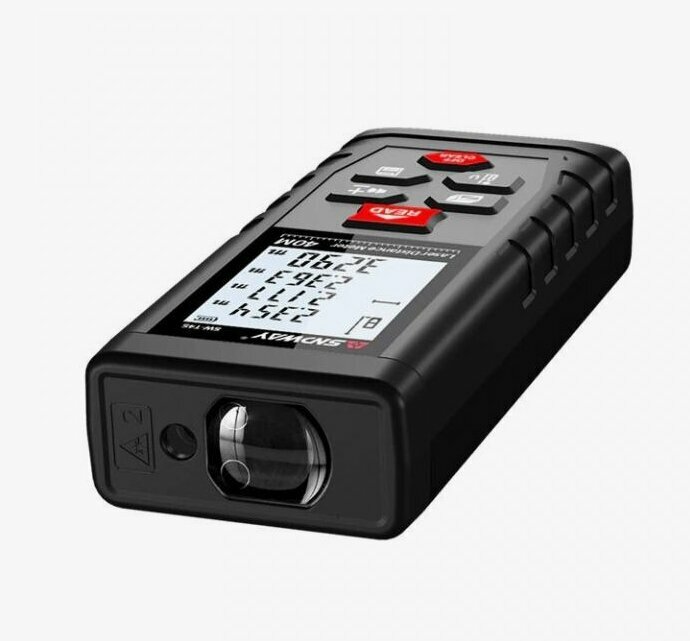 Лазерная рулетка дальномер SNDWAY 100м на батарейках с водяным уровнем — фото 1