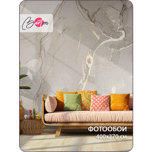 фото Фотообои на стену флизелиновые 3d мрамор флюид 400х270 см bartonwall m181-b barton wallpapers