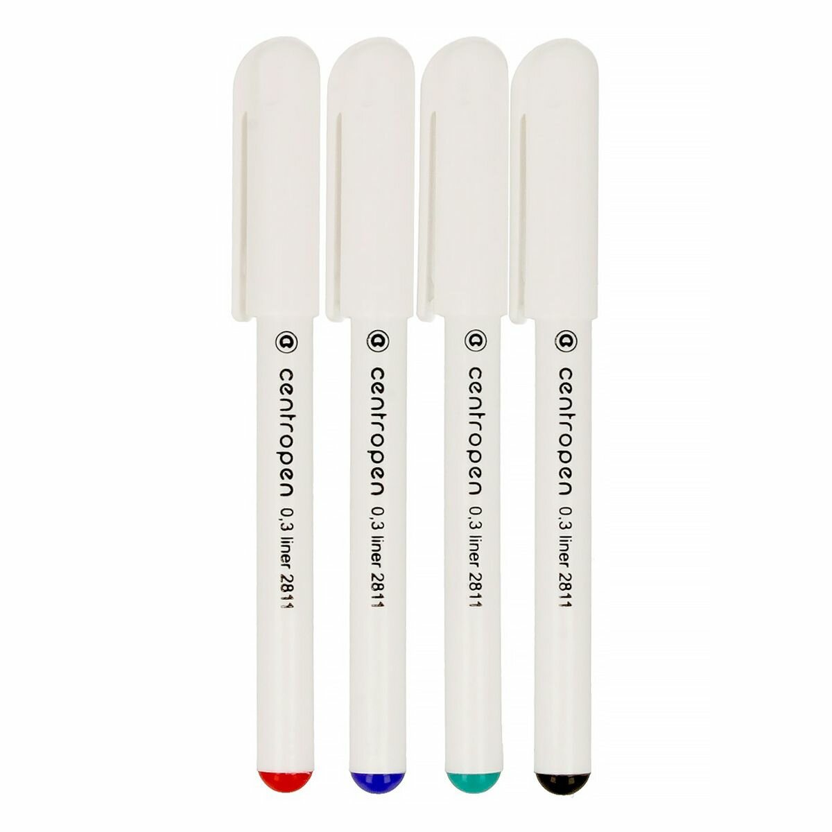Centropen набор линеров 0.3 мм, 4 цвета 2811/4 для творчества — фото 1