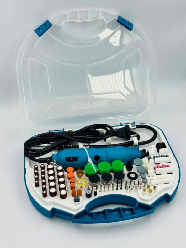 Гравер электрический MK с гибким валом и набором насадок в кейсе 180 Вт