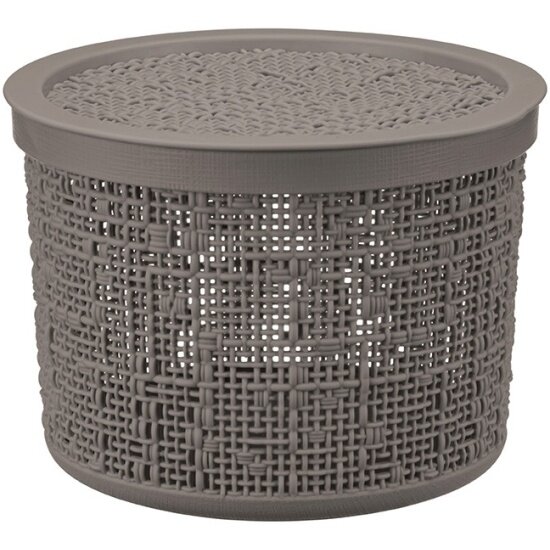 Коробка Idea бязь с крышкой D22см 45л М 2329 французcкий серый