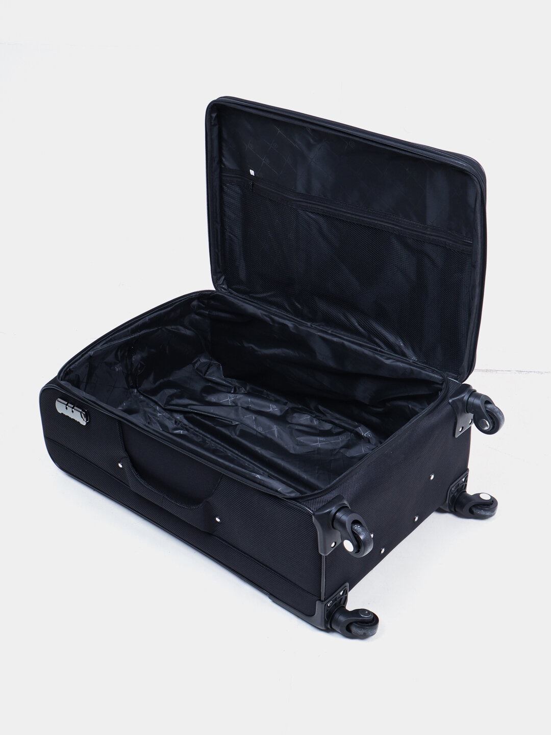 Чемодан , 120 л, размер L, черный — фото 1