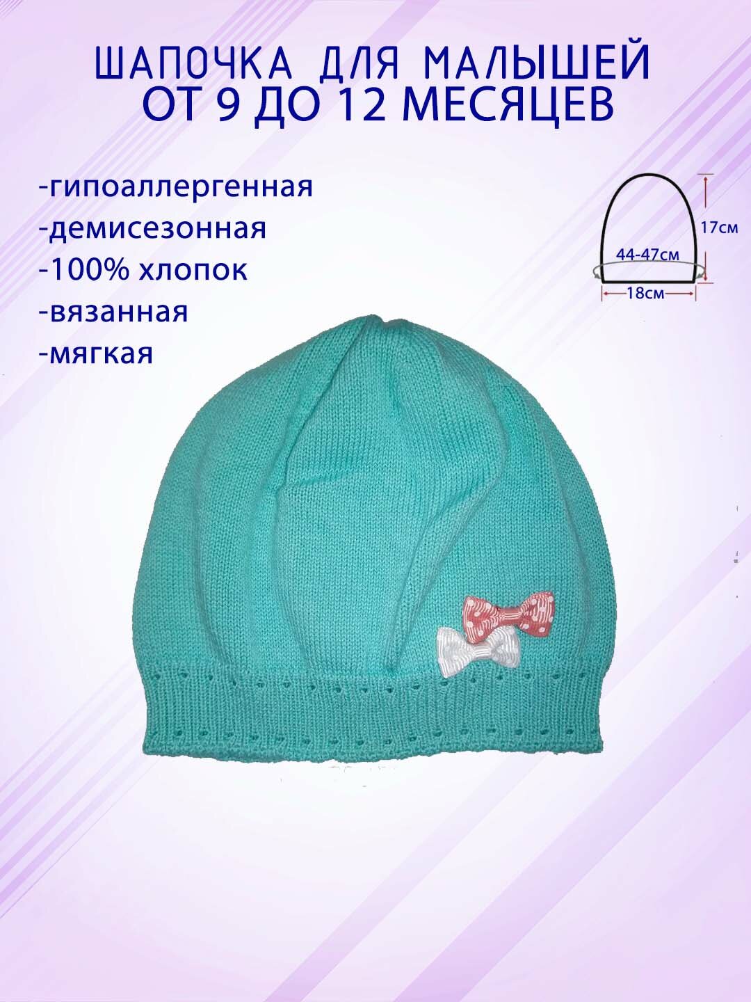 Шапка серия для мужчин, размер 30-32, бирюзово-зеленый