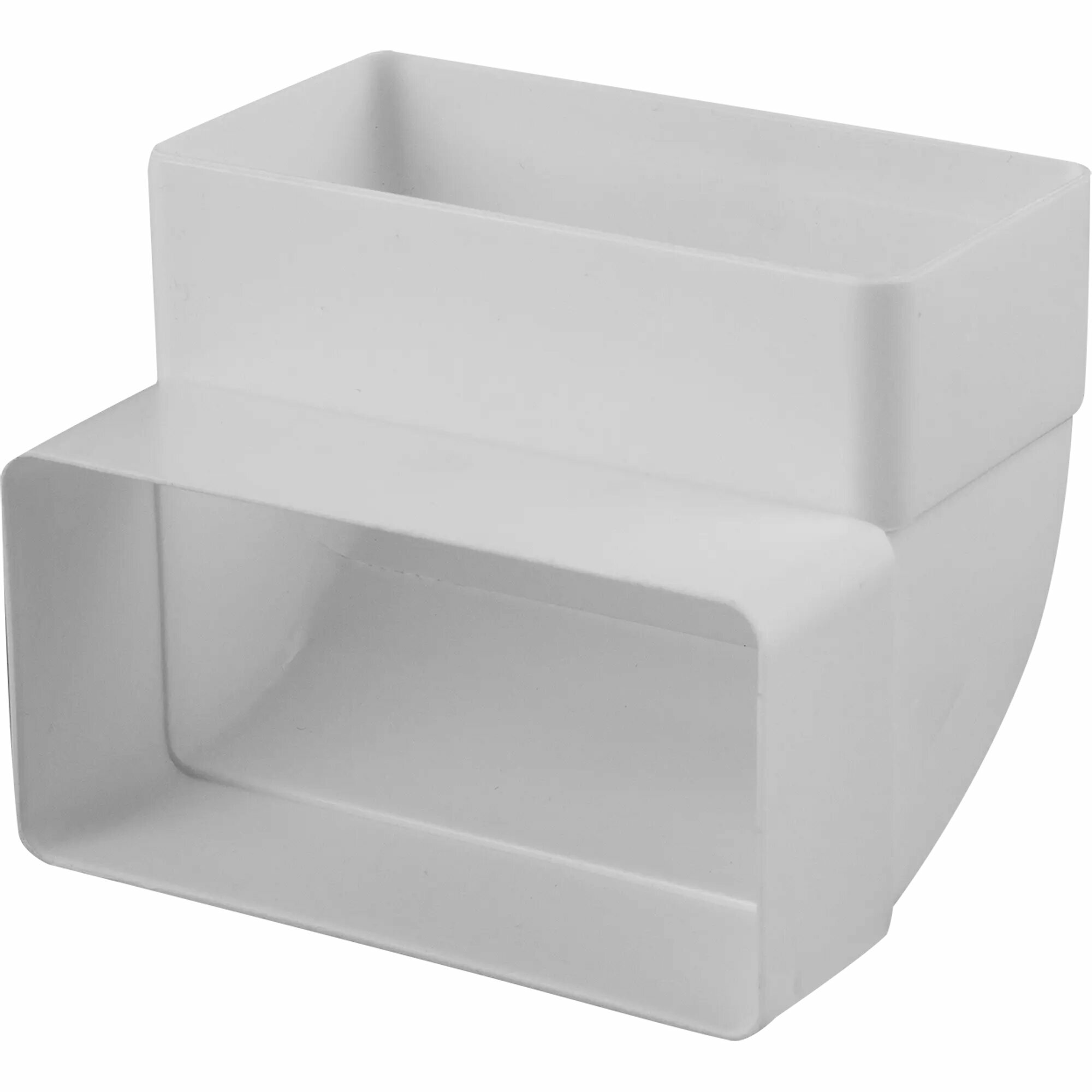 Колено вертикальное для плоских воздуховодов Equation 55x110 мм пластик