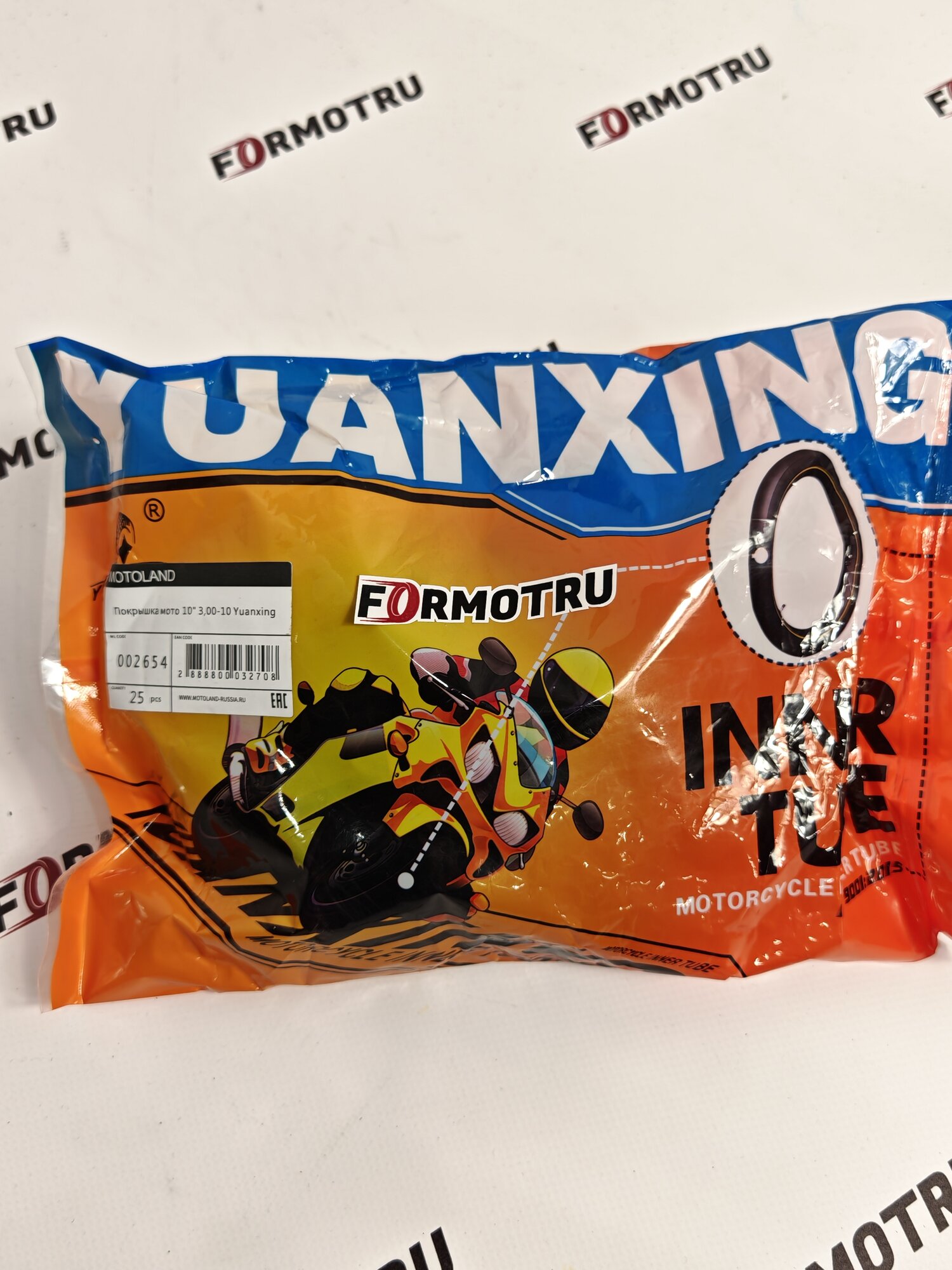 Камера Yuanxing 3.00-10 для мотоцикла