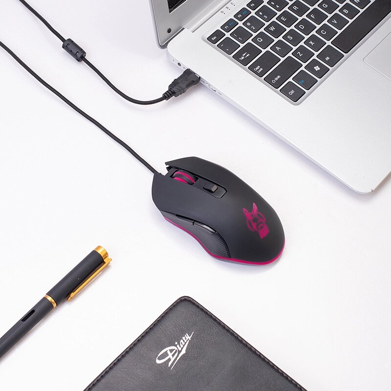 Проводная мышь Shit King Style 2m с расширенным USB-интерфейсом для левой и правой руки, бесшумная, для использования с