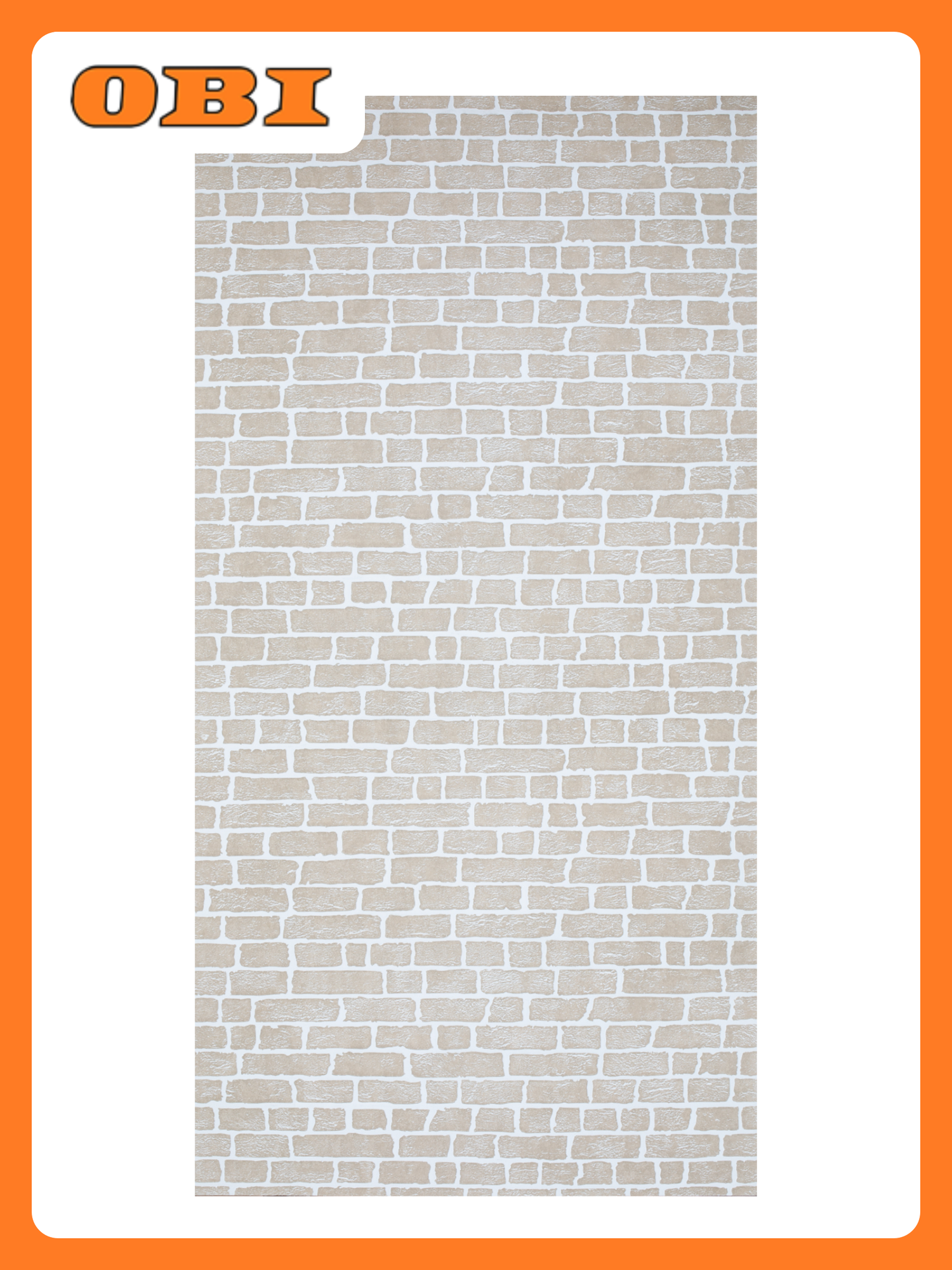 Панель ДВП листовая Кирпич бежевый 1220х2440х6 мм