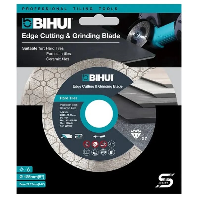 Диск алмазный сплошной BIHUI 125х22.2мм DPE125 — фото 1