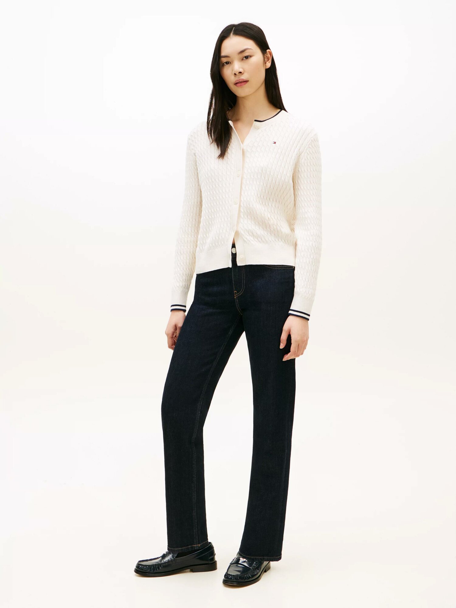 Свитер TOMMY HILFIGER, размер S, , белый — фото 1