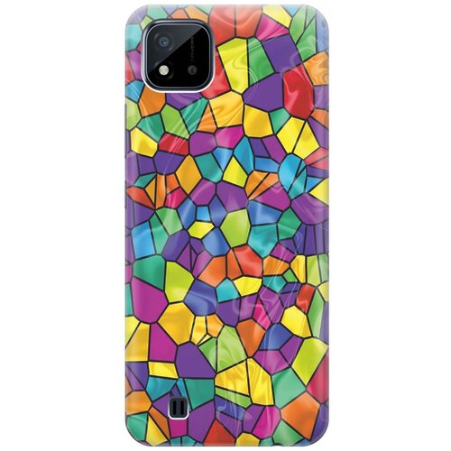 фото Cиликоновый чехол на realme c20 / c11 (2021) / рилми с20 / с11 (2021) с принтом "яркая мозаика" gosso